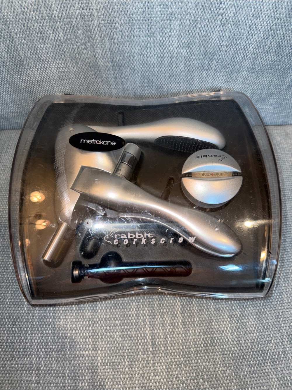 Williams & Sonoma Silver Rabbit Style Corkscrew Electric Wine Opener Set